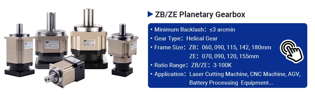 ZD High Precision Low Backlash Spur or Helical Gear Planetary Speed Gear Reducer Gearbox For Servo Motor Steeping Motor