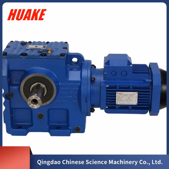 Réducteur à vis sans fin hélicoïdal monté sur pied série S avec réducteur de vitesse de moteur électrique à arbre plein